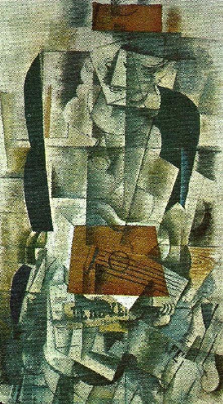 georges braque flicka med gitarr oil painting image